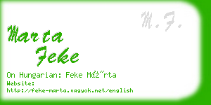 marta feke business card